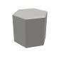Preview: Sitzhocker Sechseck 45 cm
