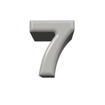 Sitzhocker Zahl 7