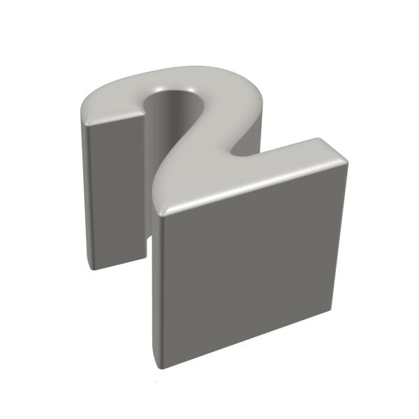 Sitzhocker Zahl 2