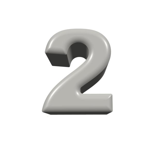 Sitzhocker Zahl 2