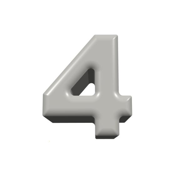 Sitzhocker Zahl 4